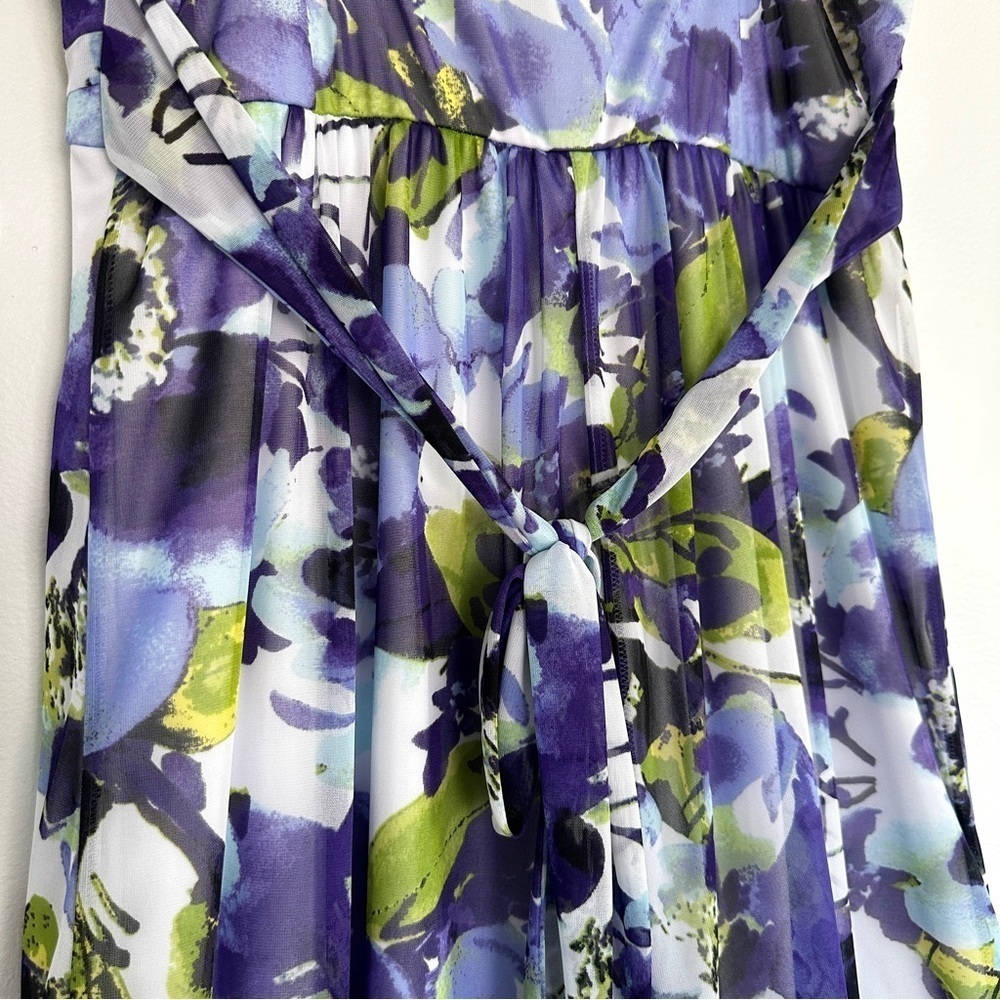 IZ Byer Watercolor Floral Party Mini Dress Babydoll Y2K Tulle Women M /Junior XL - Picture 8 of 16